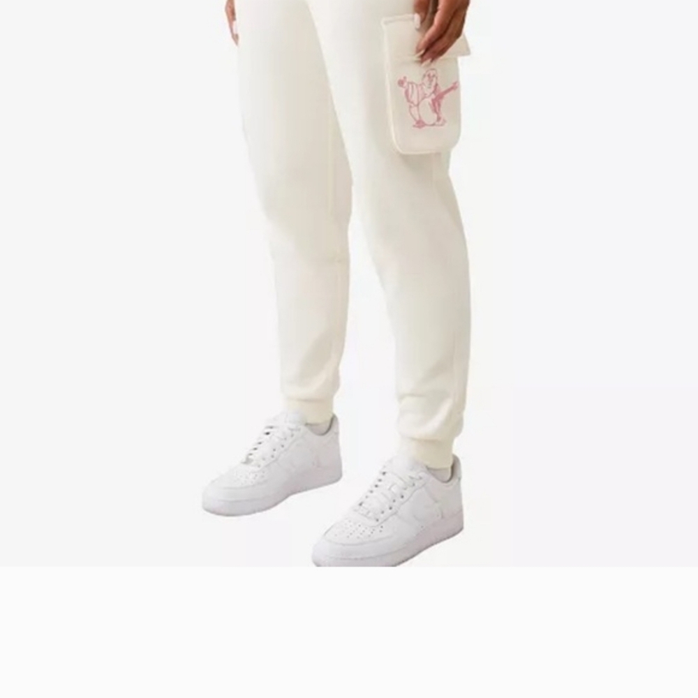 True Religion Women's Buddha Fold Over Cargo Jogger Pants Size Small